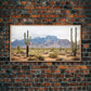 Desert Wall Art – Framed Cactus Canvas Print Southwestern Decor