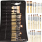 24-Piece Paint Brush Set for Acrylic, Watercolor, Gouache Painting