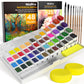 48-Color Watercolor Paint Set with Brushes, Paper, Palette Kit