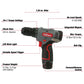 Hyper Tough 12V Max 3/8" Cordless Drill Driver with Battery