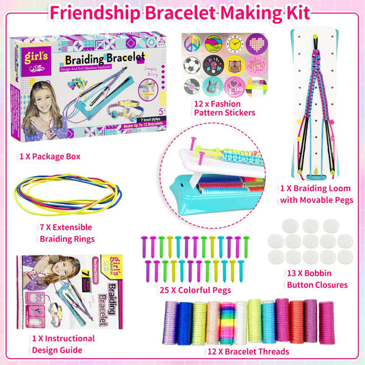 Friendship Bracelet Making Kit – DIY Arts and Crafts Set