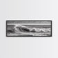 Black and White Ocean Photography – Panoramic Wall Art Canvas