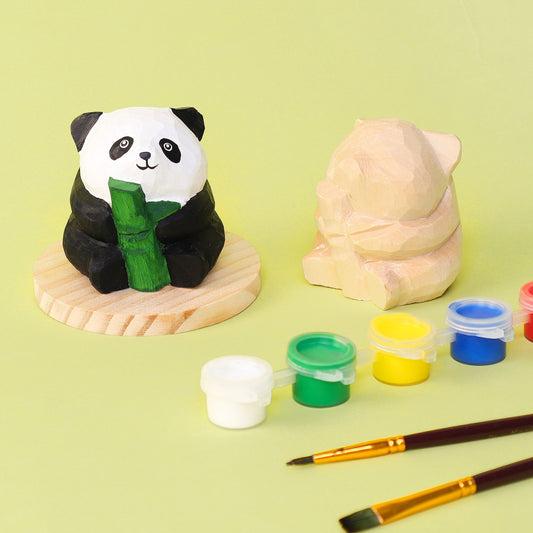 Paint Your Own Wooden Panda Kit – DIY Craft Set