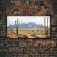 Desert Wall Art – Framed Cactus Canvas Print Southwestern Decor