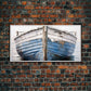 Old Wooden Ship Canvas Print – Nautical Coastal Wall Art