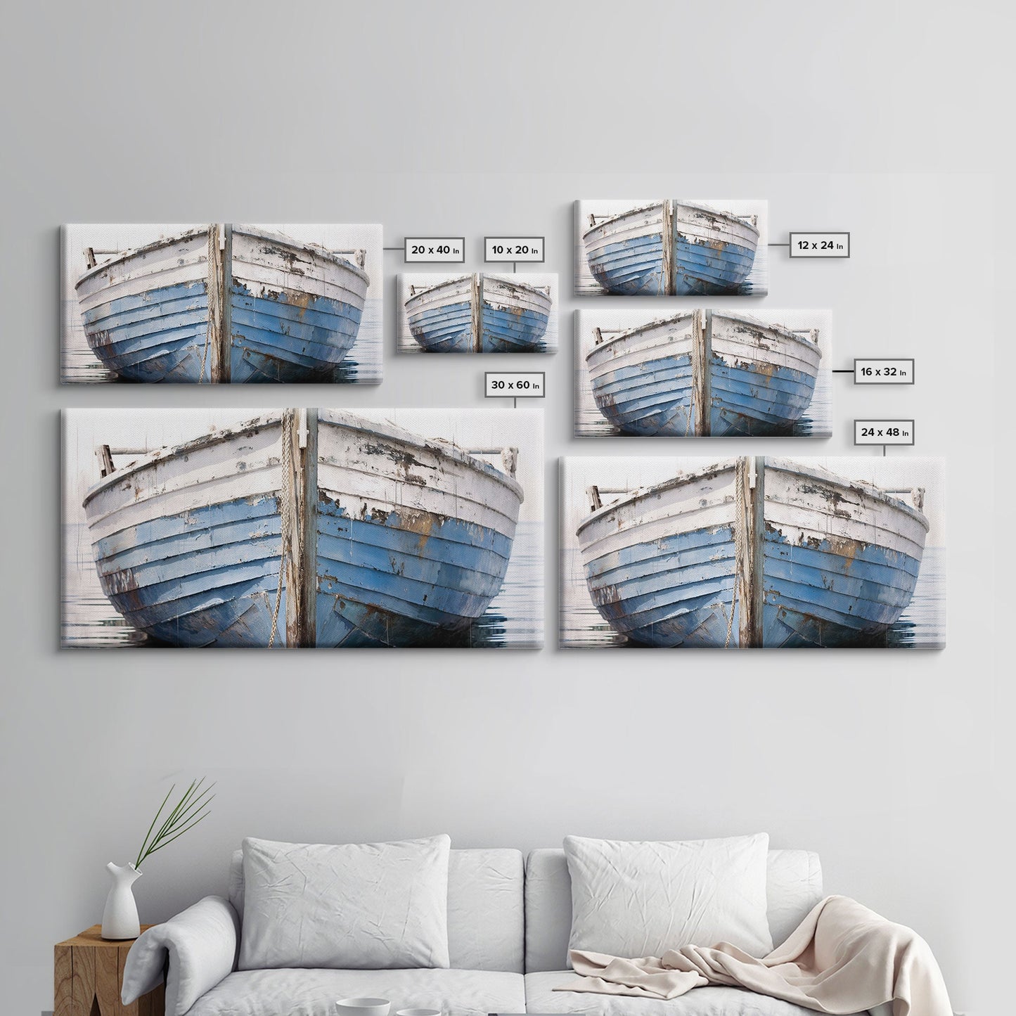 Old Wooden Ship Canvas Print – Nautical Coastal Wall Art