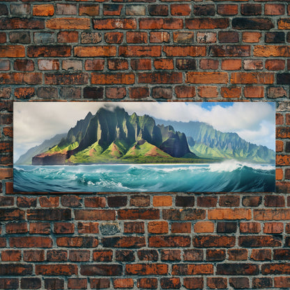 Na Pali Coast Hawaii Panoramic Print – Extra Large Wall Art