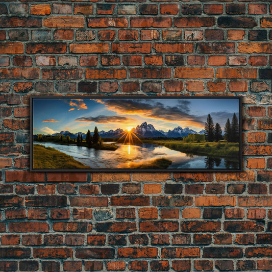 Grand Teton National Park Panoramic Print – Extra Large Wall Art