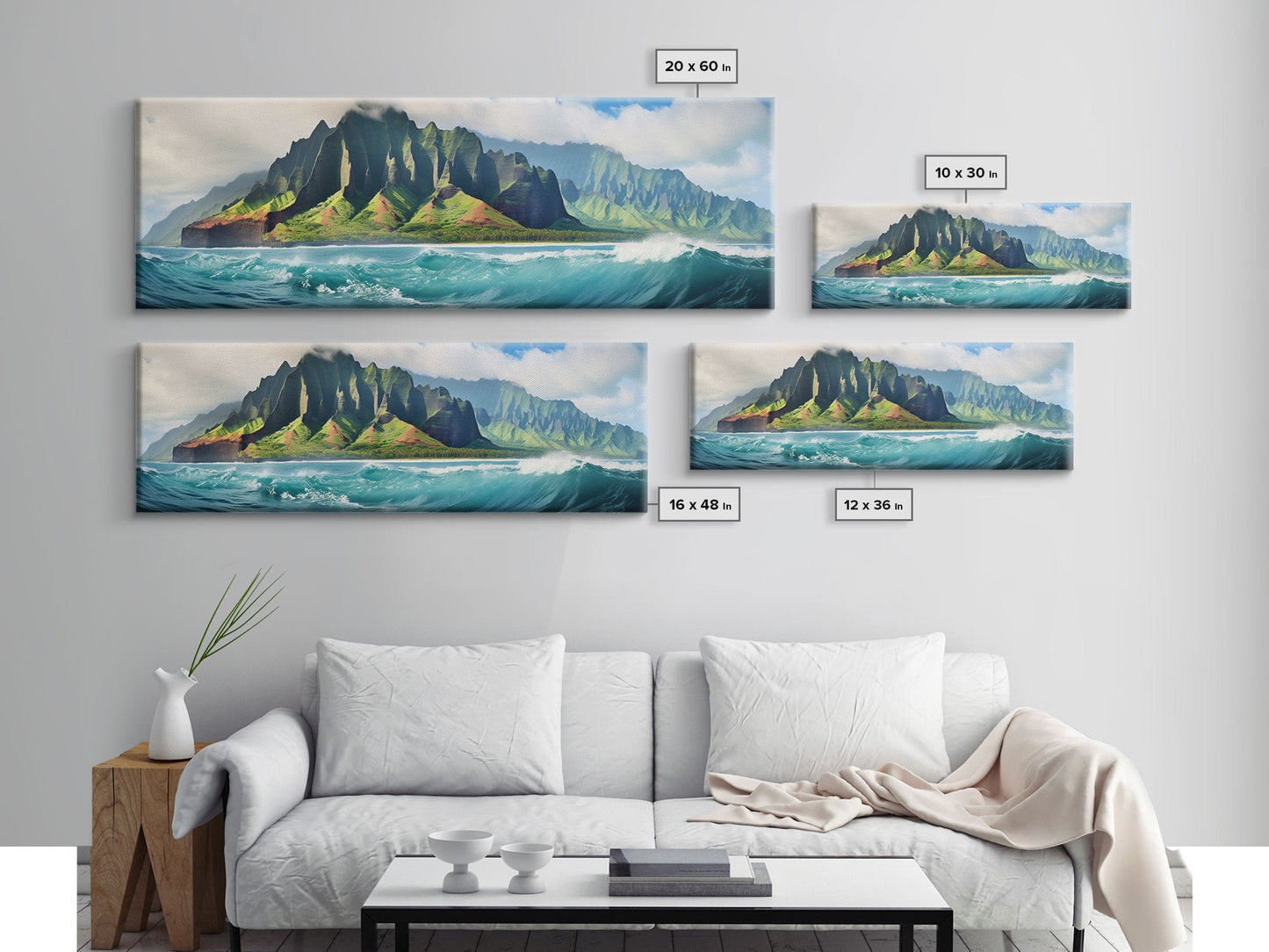 Na Pali Coast Hawaii Panoramic Print – Extra Large Wall Art