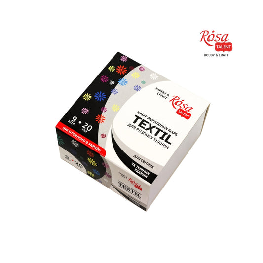 Textile Acrylic Paint Set – 9x20ml (0.68oz)