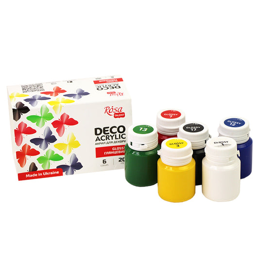 Glossy Acrylic Decor Paint Set – 6x20ml