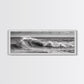 Black and White Ocean Photography – Panoramic Wall Art Canvas