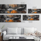 Autumn River Scene – Fall Forest Canvas Print Rustic Wall Art