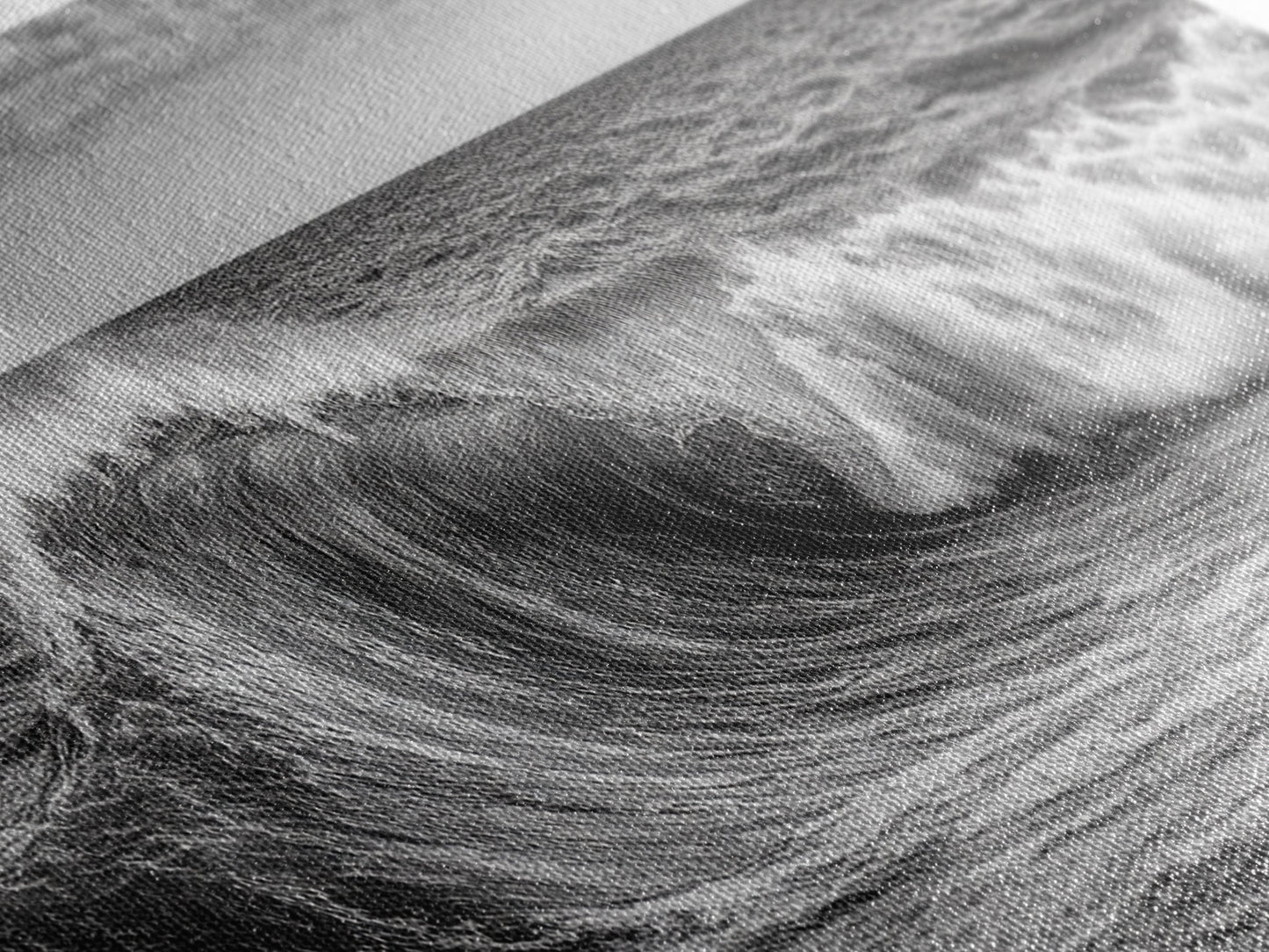 Black and White Ocean Photography – Panoramic Wall Art Canvas