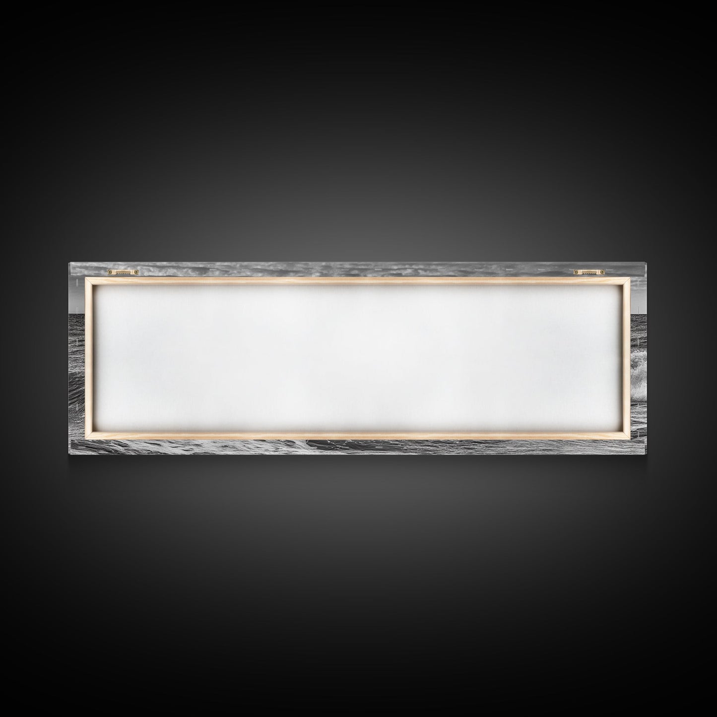 Black and White Ocean Photography – Panoramic Wall Art Canvas