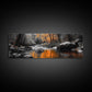 Autumn River Scene – Fall Forest Canvas Print Rustic Wall Art