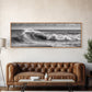 Black and White Ocean Photography – Panoramic Wall Art Canvas