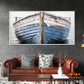 Old Wooden Ship Canvas Print – Nautical Coastal Wall Art