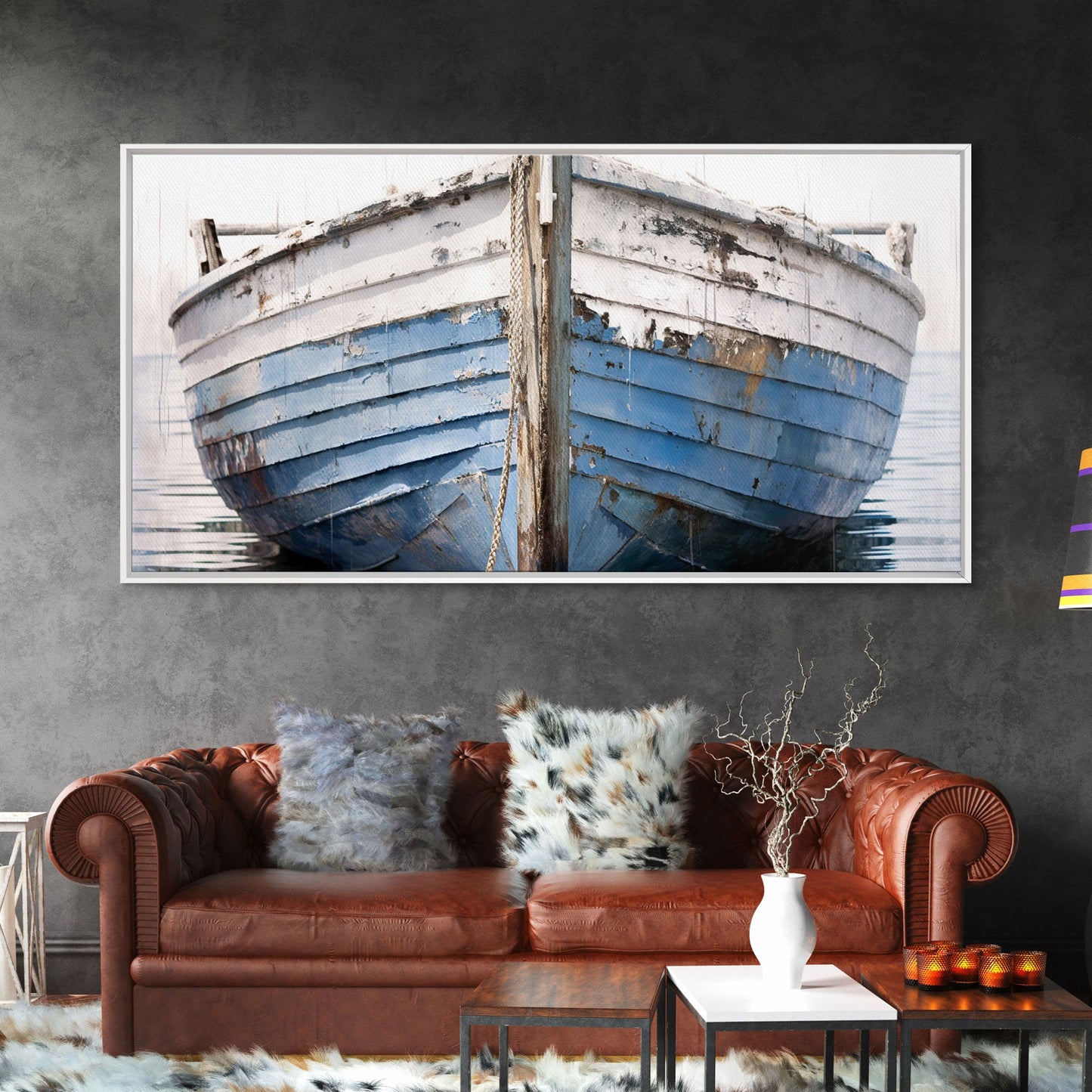 Old Wooden Ship Canvas Print – Nautical Coastal Wall Art