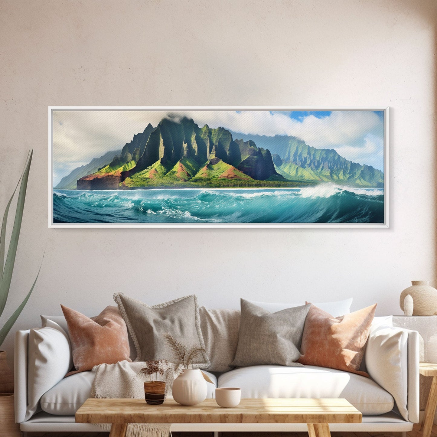 Na Pali Coast Hawaii Panoramic Print – Extra Large Wall Art
