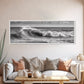 Black and White Ocean Photography – Panoramic Wall Art Canvas