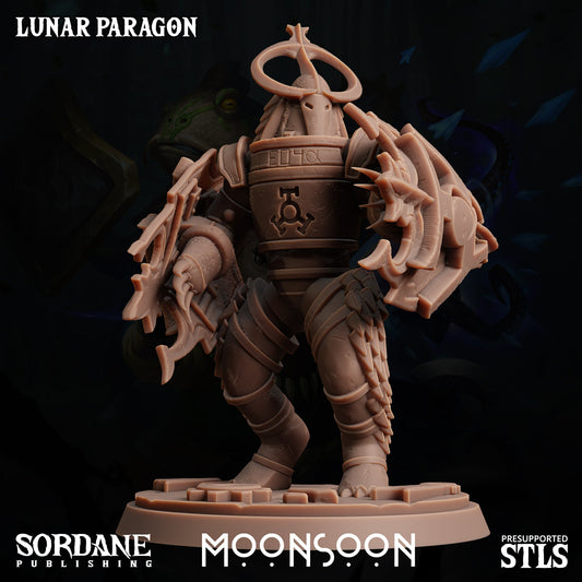 3D Printed Lunar Paragon Miniature – Moonsoon 28-32mm D&D