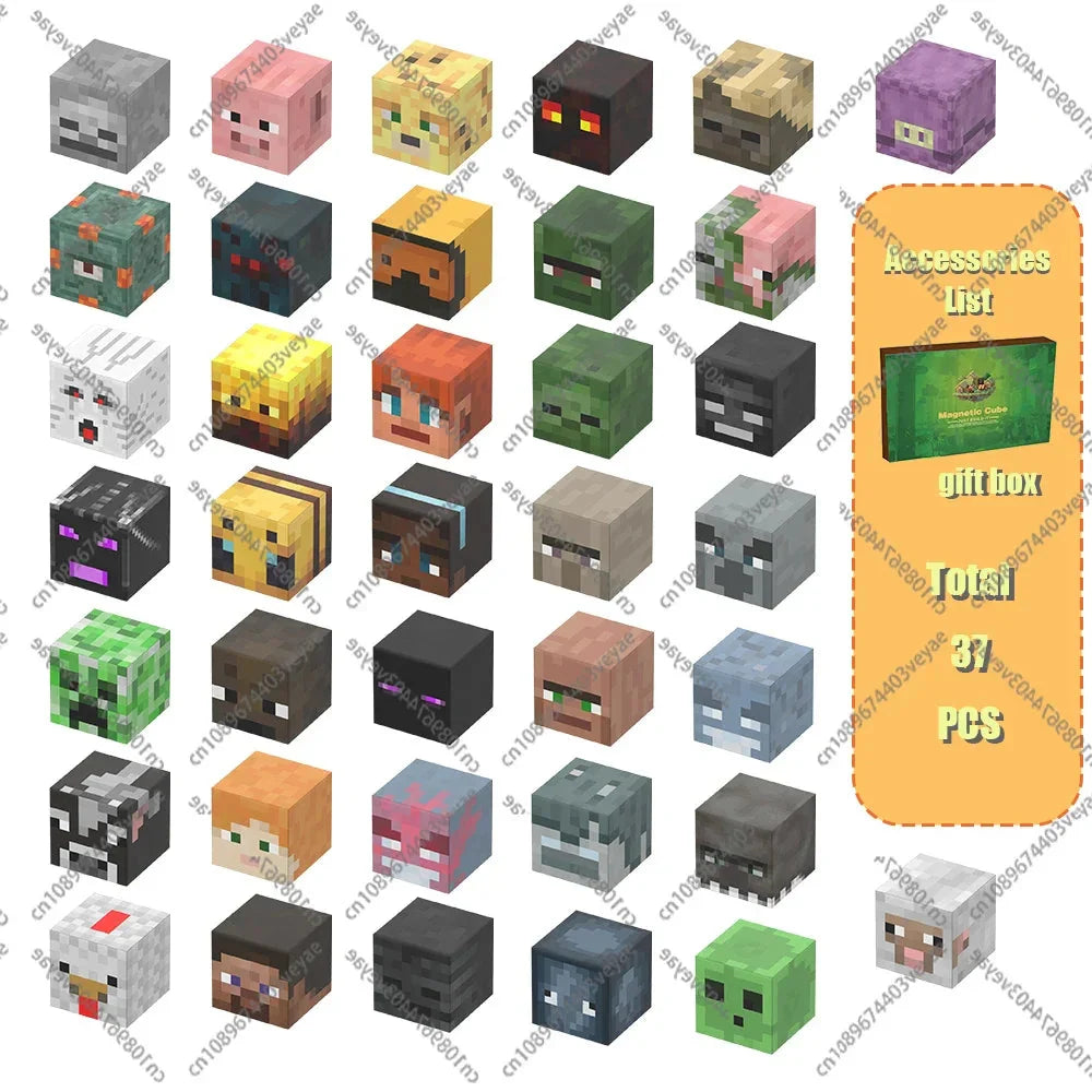 Magnetic Building Blocks – Mine World Cube Set STEM Toy