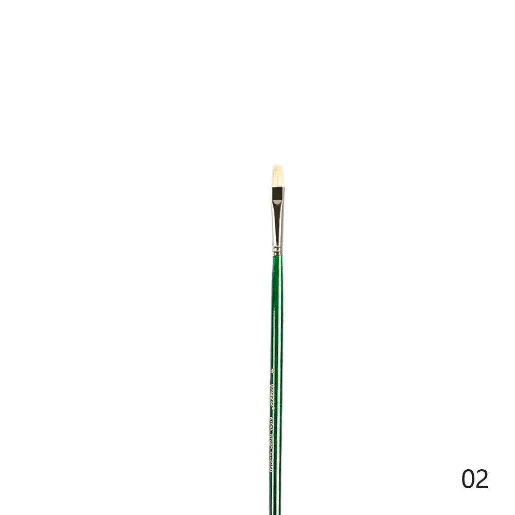 Natural Hog Hair Filbert Paint Brush Set – Oil, Acrylic, Watercolor