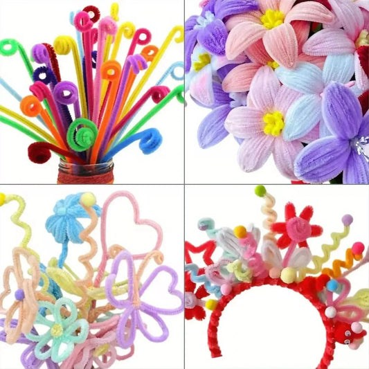 Chenille Stems 30cm Pipe Cleaners – DIY Craft Art Supplies
