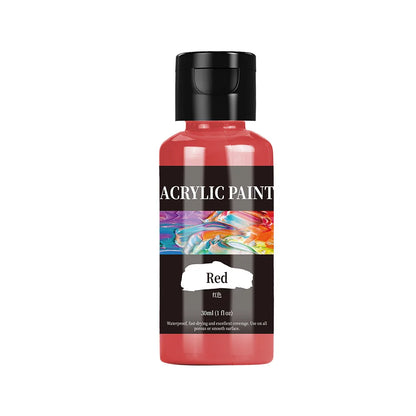 24-Color Acrylic Paint Set – Bottled Fabric & Leather DIY Paint