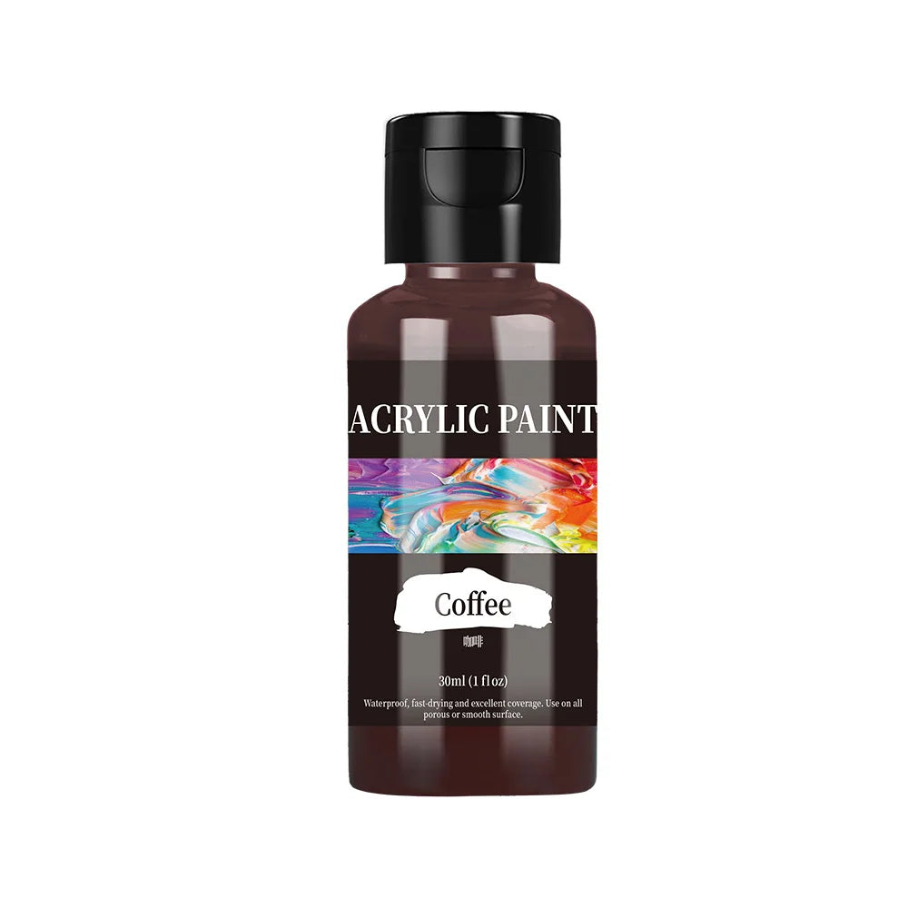 24-Color Acrylic Paint Set – Bottled Fabric & Leather DIY Paint