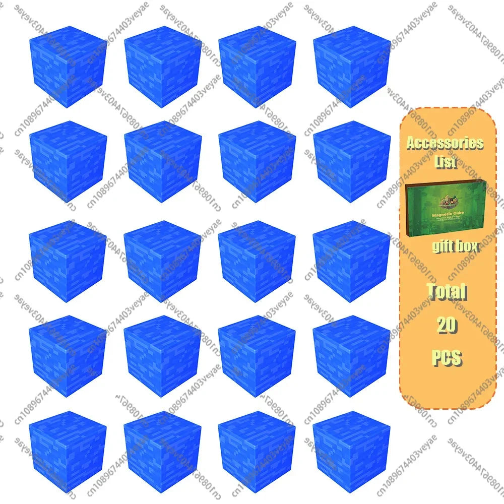 Magnetic Building Blocks – Mine World Cube Set STEM Toy