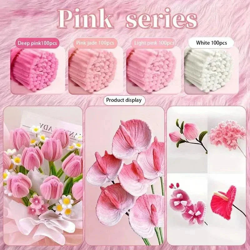 Chenille Stems 30cm Pipe Cleaners – DIY Craft Art Supplies