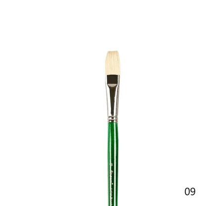 Natural Hog Hair Filbert Paint Brush Set – Oil, Acrylic, Watercolor