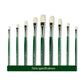Natural Hog Hair Filbert Paint Brush Set – Oil, Acrylic, Watercolor