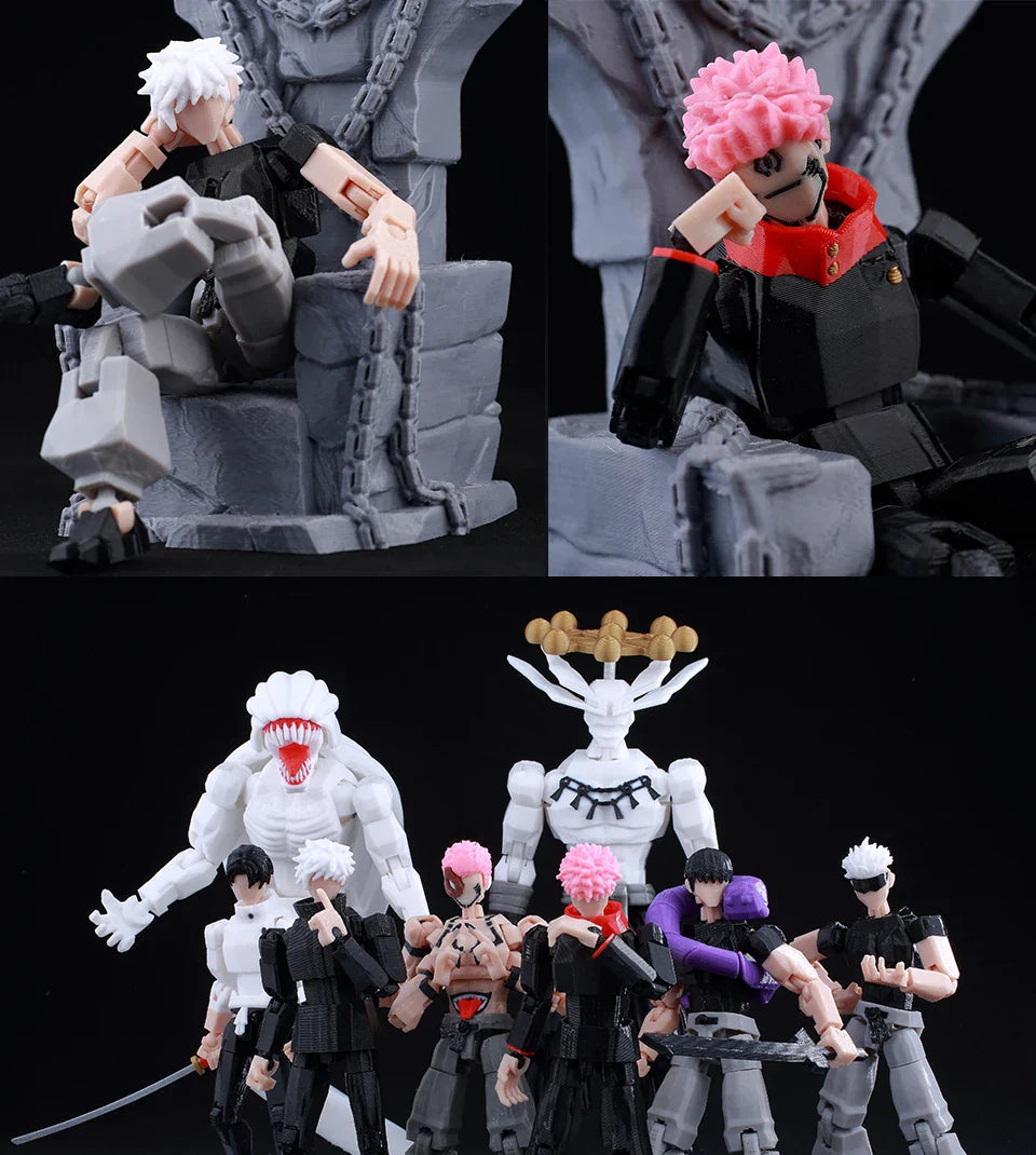 Jujutsu Kaisen 3D Printed Anime Figurines – Gojo, Yuji, Sukuna
