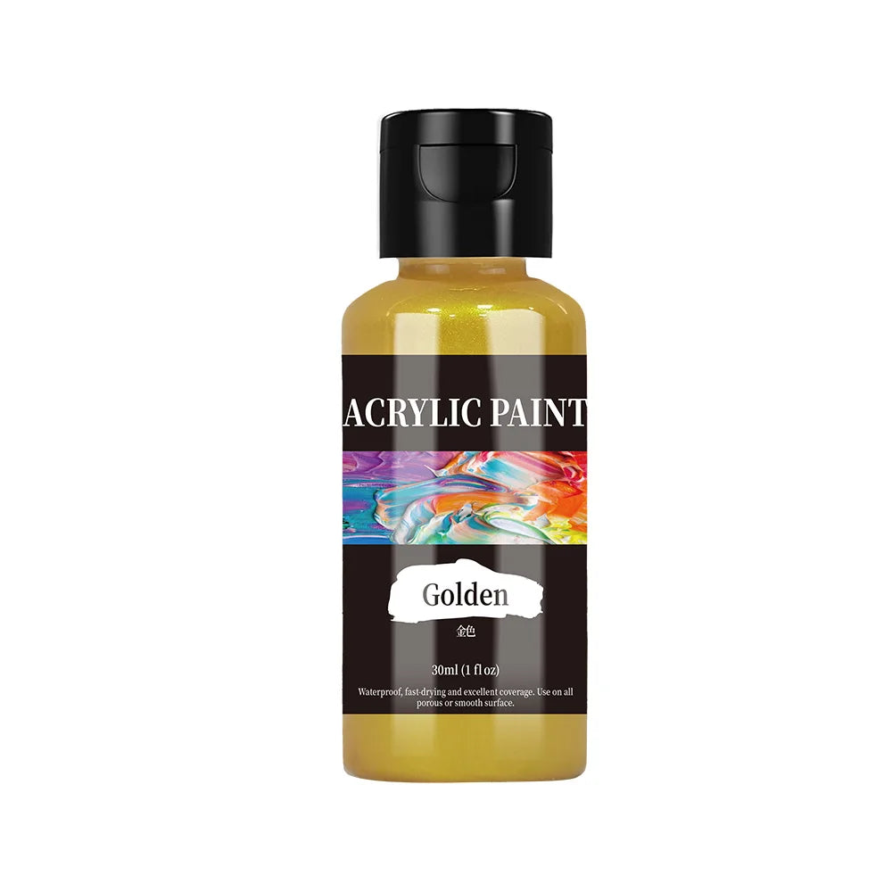 24-Color Acrylic Paint Set – Bottled Fabric & Leather DIY Paint