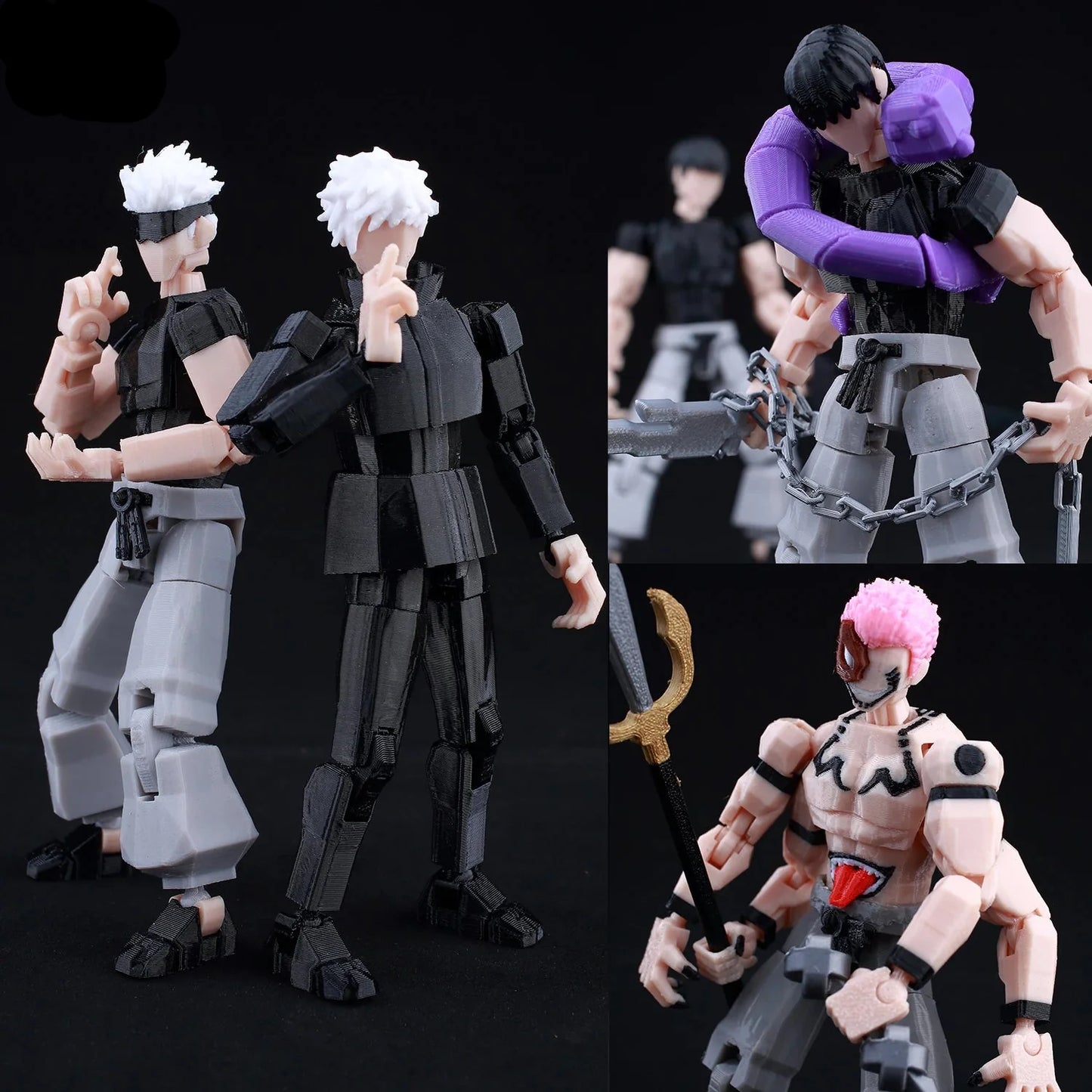 Jujutsu Kaisen 3D Printed Anime Figurines – Gojo, Yuji, Sukuna