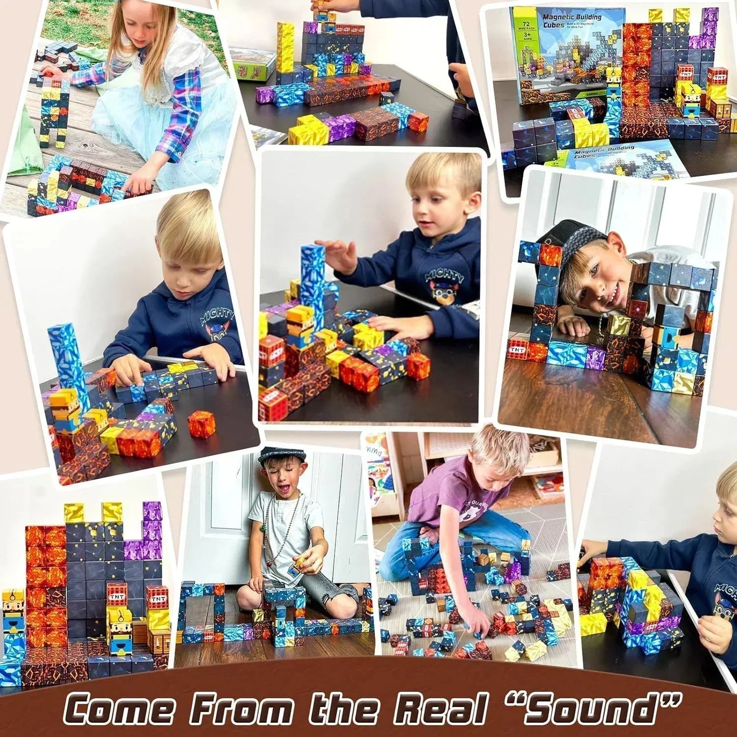 Magnetic Building Blocks – Mine World Cube Set STEM Toy