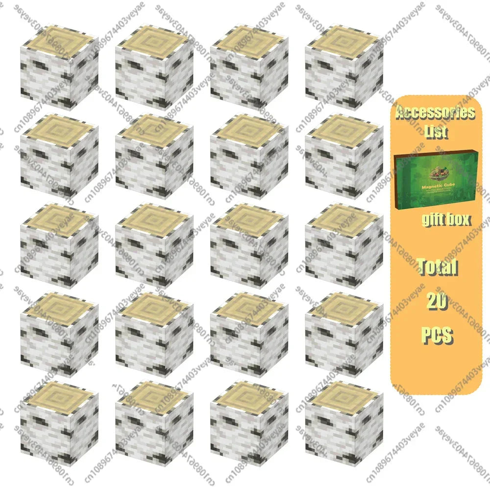 Magnetic Building Blocks – Mine World Cube Set STEM Toy