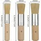 Stencil Paint Brush Set – Bristle Hair Wooden Handle for DIY