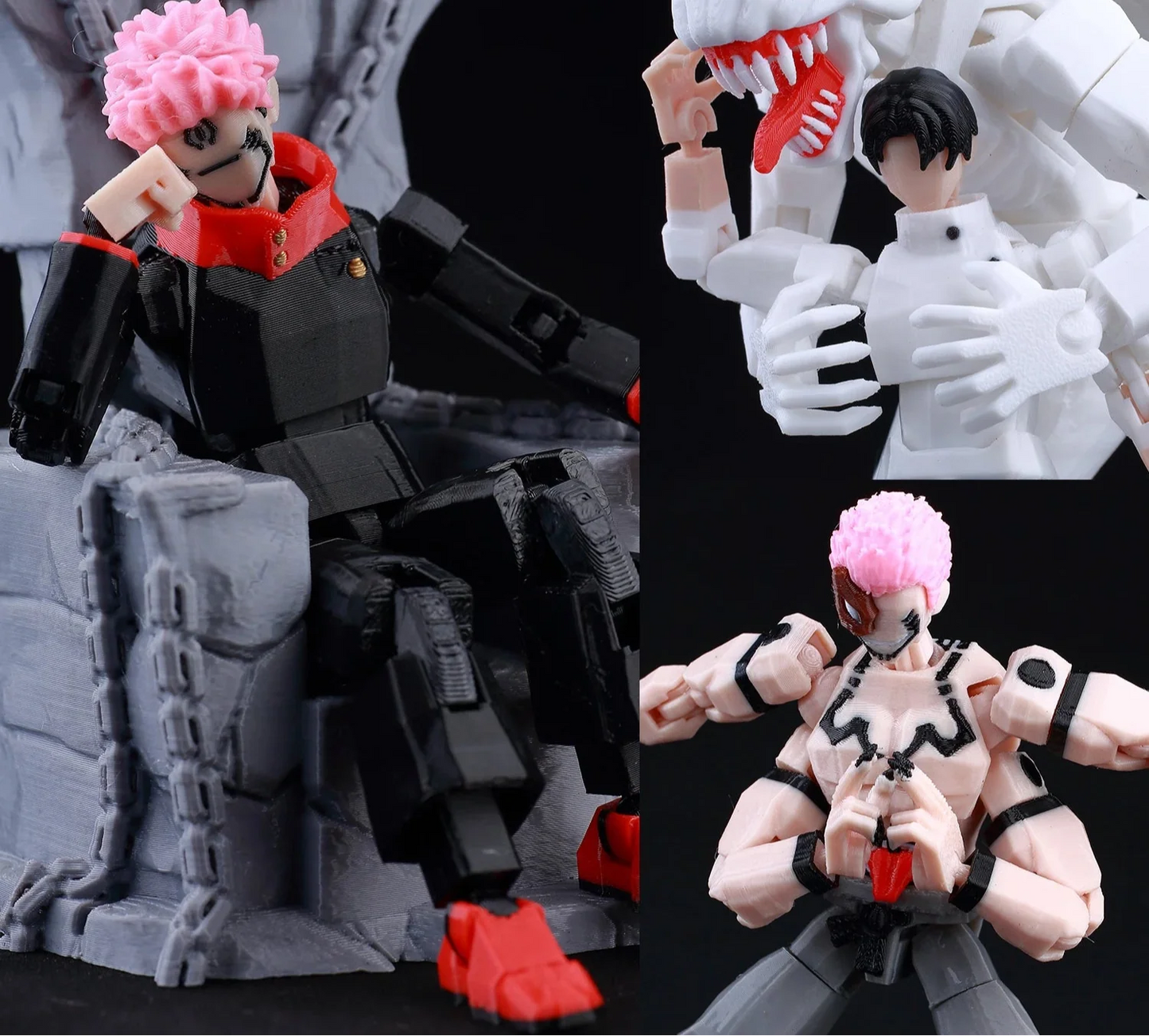 Jujutsu Kaisen 3D Printed Anime Figurines – Gojo, Yuji, Sukuna