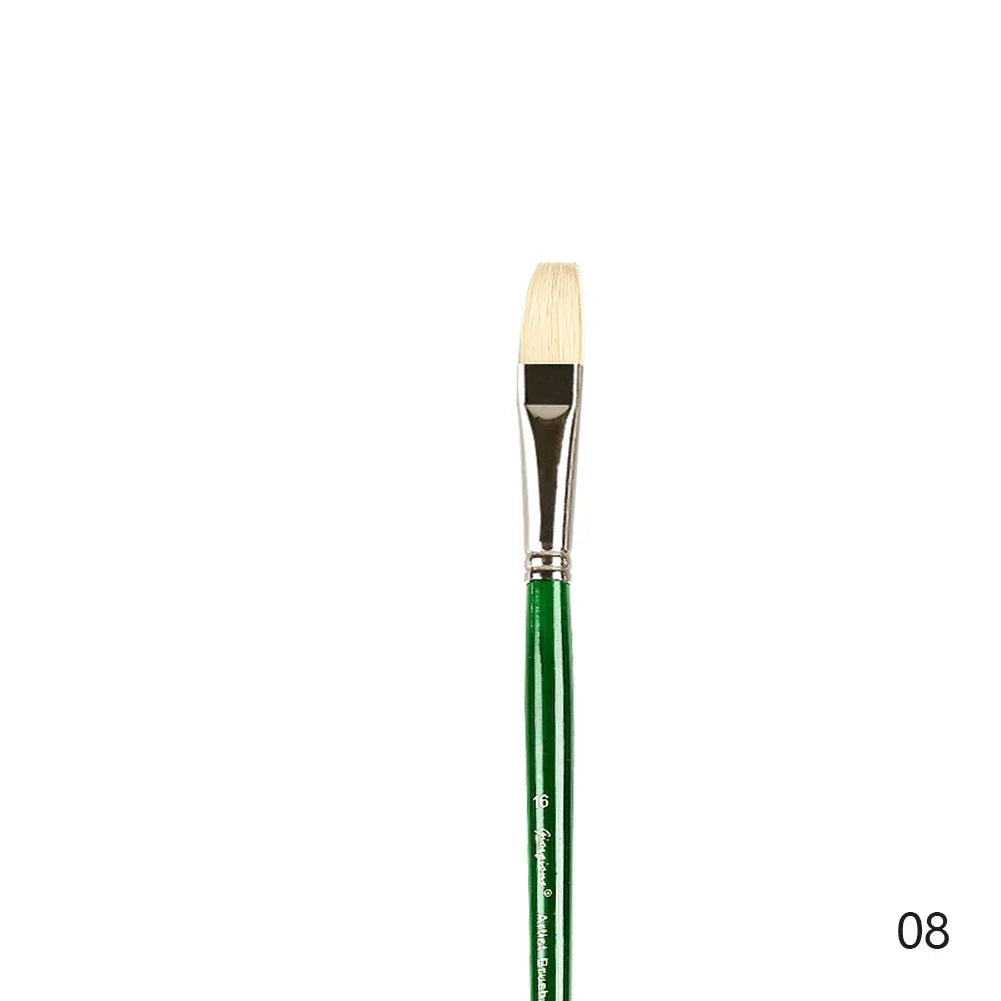 Natural Hog Hair Filbert Paint Brush Set – Oil, Acrylic, Watercolor