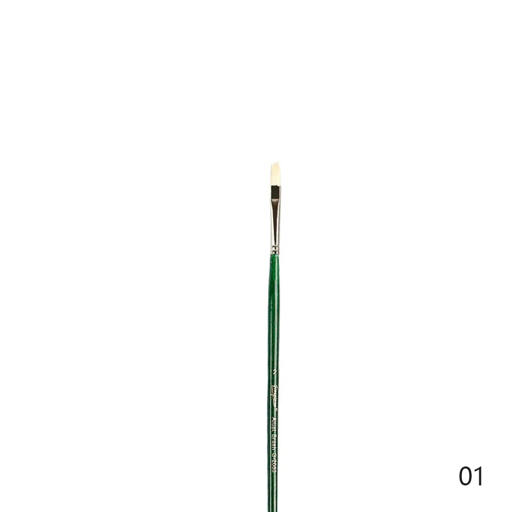 Natural Hog Hair Filbert Paint Brush Set – Oil, Acrylic, Watercolor