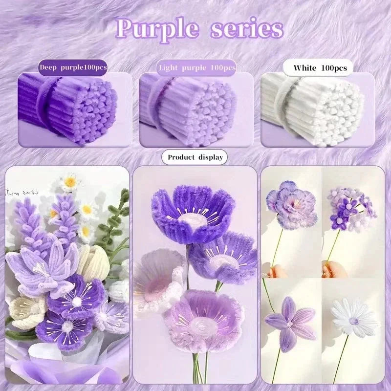 Chenille Stems 30cm Pipe Cleaners – DIY Craft Art Supplies