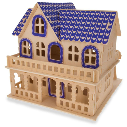 Family Home House Building Model Kit Wooden 3D Puzzle