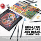 Brusarth 16pcs Mini Detail Paint Brushes Set for Acrylics Oils Watercolors