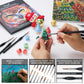 Brusarth 16pcs Mini Detail Paint Brushes Set for Acrylics Oils Watercolors