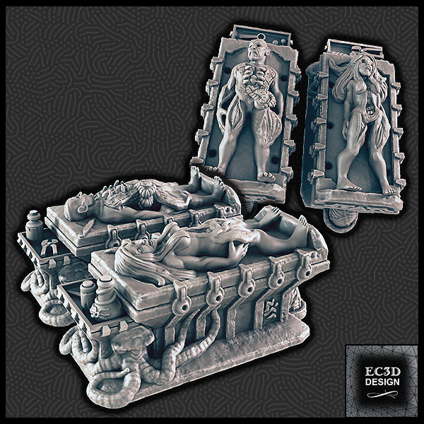 3D Printed EC3D Designs Terrain Set A Den of Alien Evil 28 32mm D&D