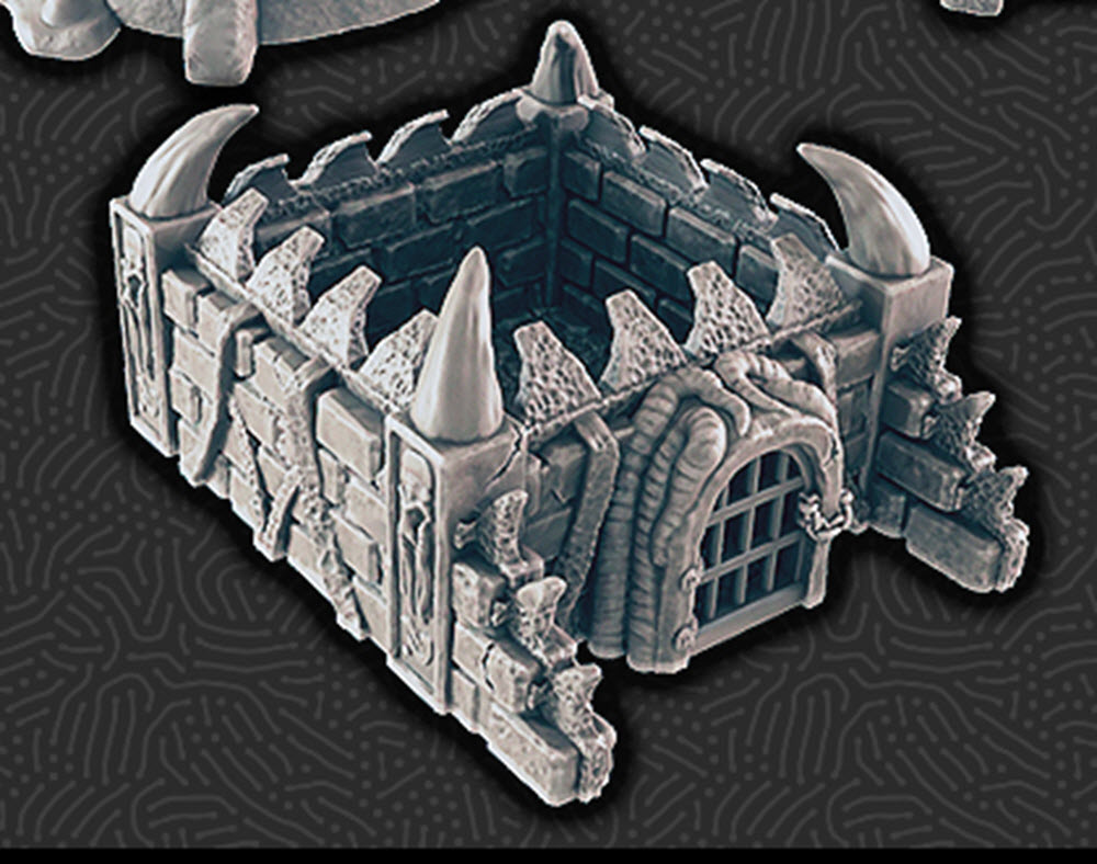 3D Printed EC3D Designs Terrain Set A Den of Alien Evil 28 32mm D&D